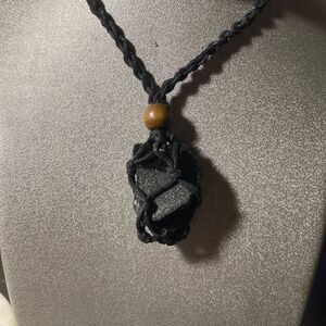 Crystal Agate Stone Net Holder Braided Long Rope Charms for Party Yoga Meditatio